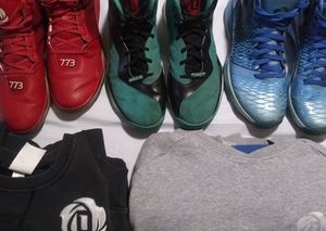 Adidas Derrick "DRose" Rose Gear. 2 sweaters. 3 pairs of shoes.
